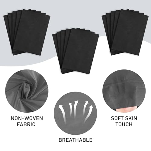 50 Pcs Disposable Massage Table Sheets Black 31" x 71" Non-Woven Fabric Bed Sheets Cover for Spa, Massage, Beauty Salon, Tattoos, Hotels