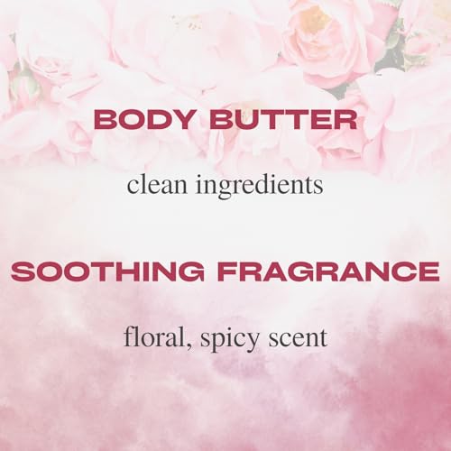 L'Erbolario Body Cream - Moisturizing Body Butter for Dry Skin - Prevents Skin Aging - Firming Skin Care with Floral and Spicy Scent - 3 Rosa - 6.7 oz
