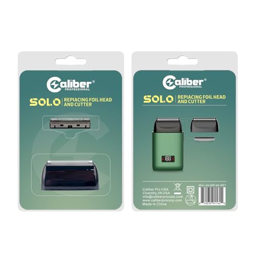 Caliber SOLO Ultra-Thin Blade Mesh Replacement Foil and Cutter, Nickel Blades, Magnetic Attachment