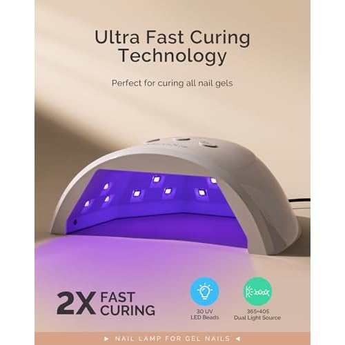 MelodySusie UV Nail Lamp Plus30F and MelodySusie 2 in 1 Professional Nail Desk Lamp and Flash Cure UV Nail Lamp