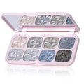 8-Color Eyeshadow Palette, Platinum Crystal Cool, Silver Gray Metallic Shimmer Shades, Long-Lasting Waterproof Formula, Smooth Blendable Eye Makeup for Elegant & Cool Tone Looks