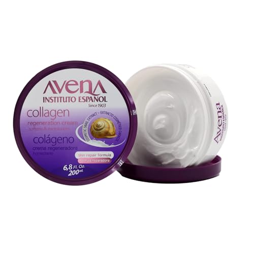 Avena Instituto Espanol Collagen Regeneration Cream,Softens & Moisturizes,Skin Repair Formula,6.8 Fl Oz each,.,(Pack of 4)