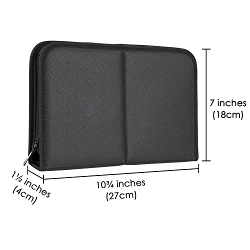 Makeup Brush Organizer Bag Standing Makeup Brushes Holder Travel Case, Professional Portable Cosmetic Storage Bag Foldable Makeup Brush Wrap Case for Men Women Artist Gift (Black)