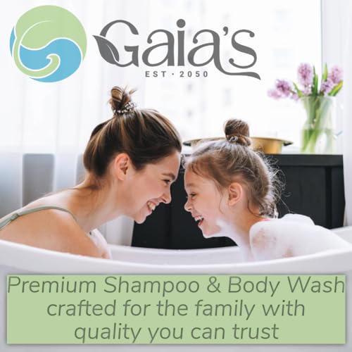 GAIA'S Natural Body Wash and Shampoo Lavender, Travel Size, 32 Fl Oz, Sulfate Free, Paraben Free, Dye Free, Tear Free, Organic and Natural Ingredients, PH Balance Feminine