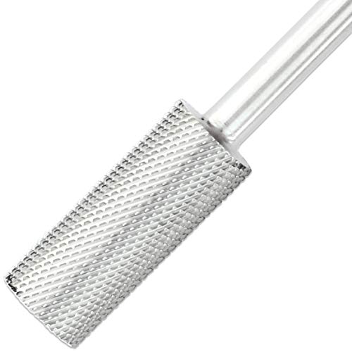 USA PANA Professional 3/32" Shank Size - Crystal Top Small or Large Barrel Carbide Bit - Nail Drill Bit for Dremel Machine (Gold, Silver - 4XC to Extra Fine Grit) (Small Barrel, Extra Fine, Silver)