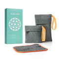 3-in-1 Exfoliating Set ? 2 Soap Saver Pouches (2 Sizes) + Dual-Textured Washcloth for Body & Face ? Eco-Friendly, Durable, Luxurious Spa Experience