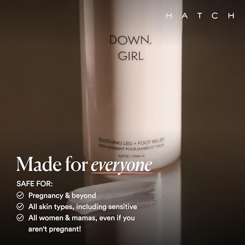 HATCH Down, Girl Cooling Leg + Foot Cream - Maternity Skin Care for Swollen Limbs - Ginger + Mint Cooling Cream for Feet - Gel-Based Soothing Foot Cream - Pregnancy Skin Care - 5oz