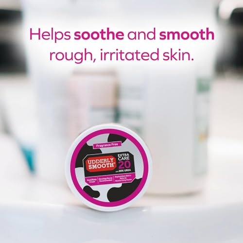 Udderly Smooth Extra Care Hand/Body Cream with 20% Urea, Replenishing, Fragrance Free, 8 OZ - 3 Pack
