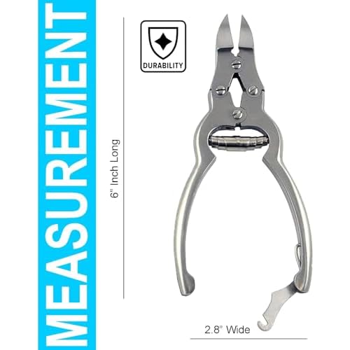 Toenail Clippers for Thick Ingrown Toenails - Professional Podiatry Nail Cutter Fingernail Clipper Trimmer Heavy Duty Surgical Grade Stainless Steel Men Seniors Adults Podiatrist Tool Krisp Beauty