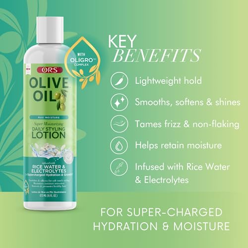 ORS Olive Oil Max Moisture Super Moisturizing Daily Styling Lotion 16 Ounces