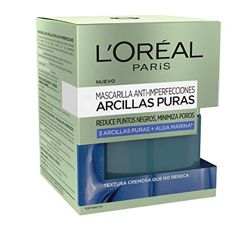 L¡¯Or?al Paris Pure-Clay Mask Skincare Pure-Clay Face Mask with Seaweed for Redness and Imperfections to Clear & Comfort, 1.7 oz.