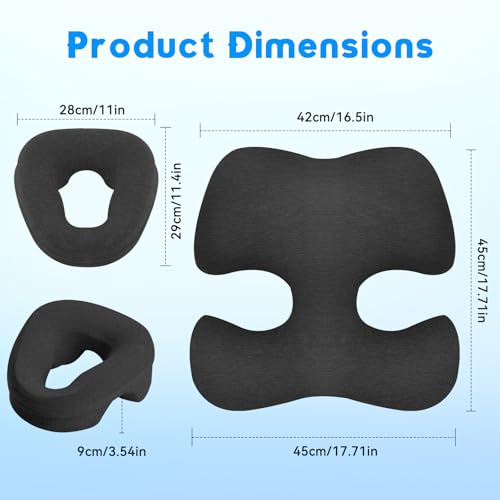TOROKOM Breast Pillow for Massage, Massage Bolster Face Down Pillow for Sleeping Washable Soft Head Cushion and Chest Cushion for SPA Home (Dark Gray)
