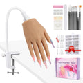 Beginners Practice Hand for Acrylic Nails: Realistic Silicone Nail Hand Practice with Flexible Fingers - Fake Training Hand Mannequin Hand for Nail Techs