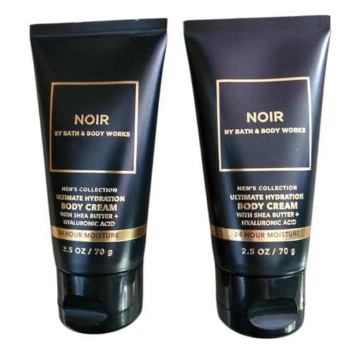 Bath & Body Works Noir Travel Size Ultimate Hydration Body Cream 2.5 Ounces Pack of 2