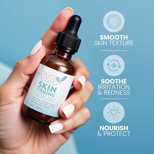 Eva Naturals Skin Firming Serum with Niacinamide and Hyaluronic Acid, 1 oz