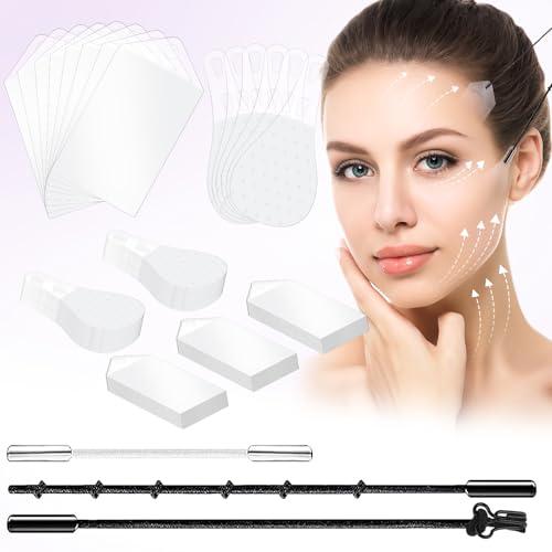 Neck Lift Tape Face Lift Tape 200PCS Face Tape Neck Tape Lifting Invisible Face Tape Lifting Invisible Bands Instant Facelift Tape for Wrinkles, Double Chin, and Sagging Skin (1)