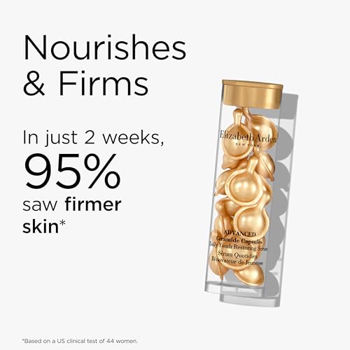 Elizabeth Arden Advanced Ceramide Face Serum Capsules, Anti-Aging Skincare, Fragrance-Free Hydrating Formula for Radiant, Firm Skin, Nourishing and Strengthening