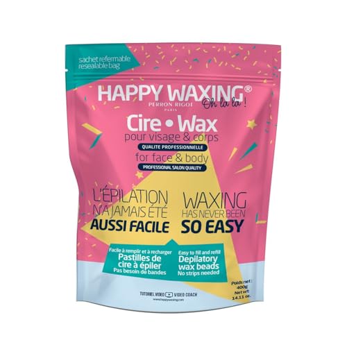 Refill Hard Wax Beads 14.11oz / 400g - Premium Polymer Hair Removal Wax for Sensitive Skin, Face & Brazilian - Painless ¡°Shrink-Wrap¡± Technology, Stripless - Rosin-Free & Hypoallergenic