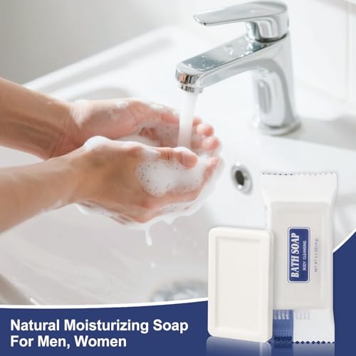 Travel Size Bars Soap in Bulk, Individually Wrapped 0.5 oz Mini Small Body Hand and Face Soaps Toiletries Amenities for Hotel, Shelter/Homeless/Nursing Home/Charity/Motel/Guest Bathroom (30)