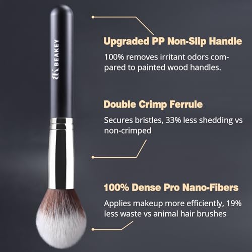 BEAKEY Makeup Brush Set Professional & Makeup Brush Drying Rack,Makeup Brush Holder - Black