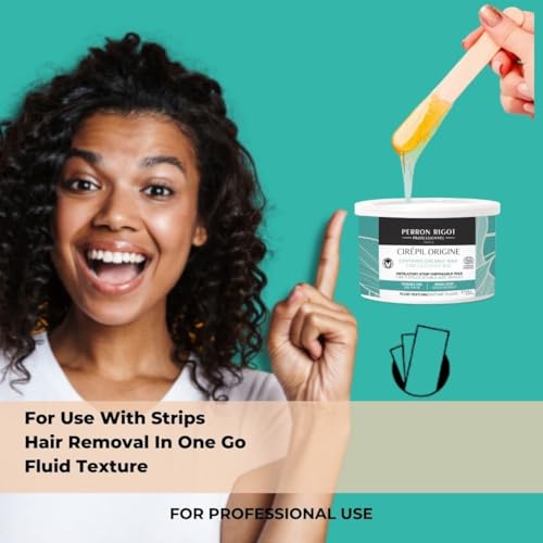 Cirepil - Origine - 400g / 14.11 oz Soft Wax Tin - Cosmos Certified Organic Strip Wax - 100% Natural with Jojoba Oil - Fragrance-Free for Sensitive Skin - Professional Body Depilatory Refill