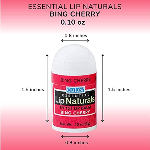 Lip Naturals¢ç | Mini Bing Cherry Lip Balm with Sunscreen (SPF-15) | Made in USA with Beeswax & Coconut Oil | 12-Count Mini Lip Balm Pack with Bing Cherry Flavor (0.10oz/3g Each)