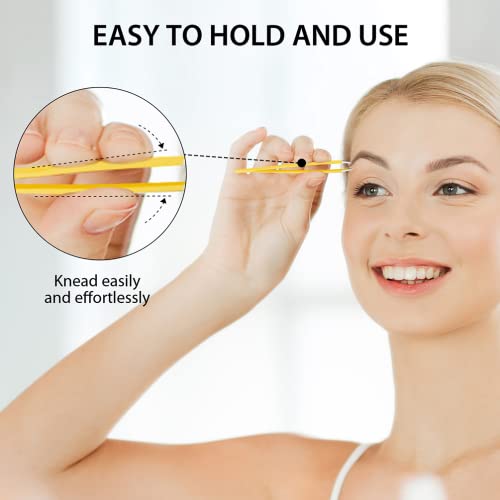 Tweezers Set - Professional Eyebrow Tweezer for Women Facial Hair - Great Precision Tweezers for Plucker, Splinter and Ingrown Hair Removal (3 Pack)