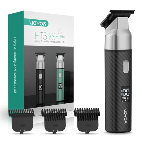 VOYOR Body Hair Trimmer for Men,Electric Razor,Versatile Groin & Body Trimmer,Waterproof and Cordless Shaver, Manscaper for Men, USB-C Charging Groomer,Ceramic Blade Razor Male Grooming HT310 (Black)