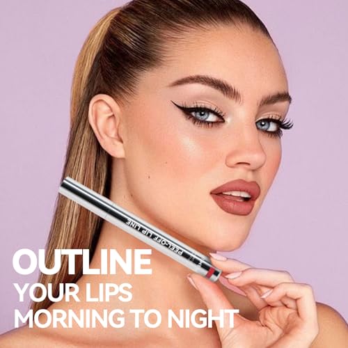 4 PCS Peel Off Lip Liner Set, Lip Liner Stay, Matte Pink Lip gloss Stain, Long Lasting Peel Off Lip Stain Tattoo, Proof Lipstain Nude Non-Fading Lip Gloss Tint