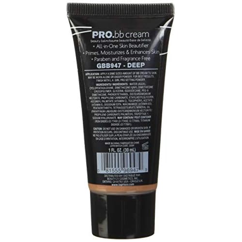 L.A. Girl HD PRO.BB Cream, Deep GBB947 (Pack of 2)