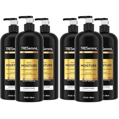 TRESemm? Moisture Rich Hydrating Conditioner for Dry Hair Formulated With Pro Style Technology 28 Fl Oz,(Pack of 6)