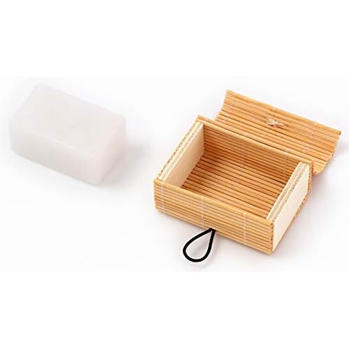 Large Alum Block in Bamboo Case | 100% Natural Potassium Alum Stone/Bar | Styptic, Anti-Ingrown Hair Aftershave for Men | 3oz
