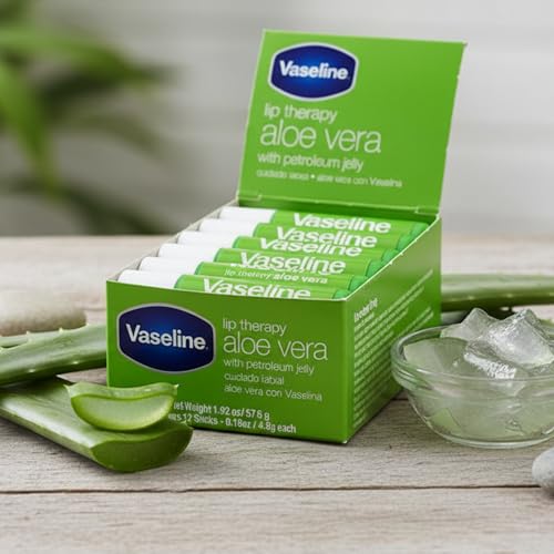 Vaseline Lip w/o Backer Card Aloe - 12 pack box