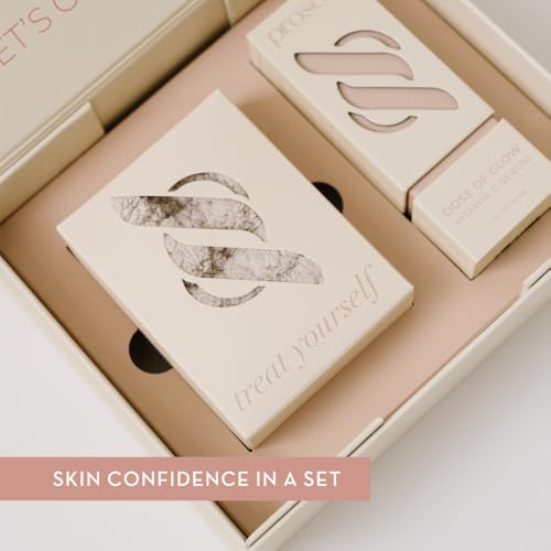 Dose of Glow Vitamin C Serum- Hydrating and Brightening Serum with Peptides, Hyaluronic Acid, Niacinamide and CoQ10. Firms Skin and Reduces Dark Spots and Fine Lines 1 oz (Limited Edition Glow Set)
