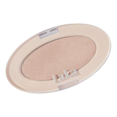 Laka Dream Beam Highlighter, 2.8g/0.09oz, Hydrating Powderwith Hyaluronic Acid & Chamomile for Radiant, Long-Lasting Glow, Glass Skin, K-Beauty (#01 Natural Beam)