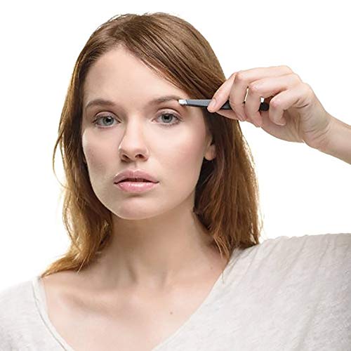 Eyebrow Tweezer with Comb - Tweezer Slant Tip, Professional Stainless Steel Slant Tip Tweezer - The Best Black Precision Eyebrow Tweezers