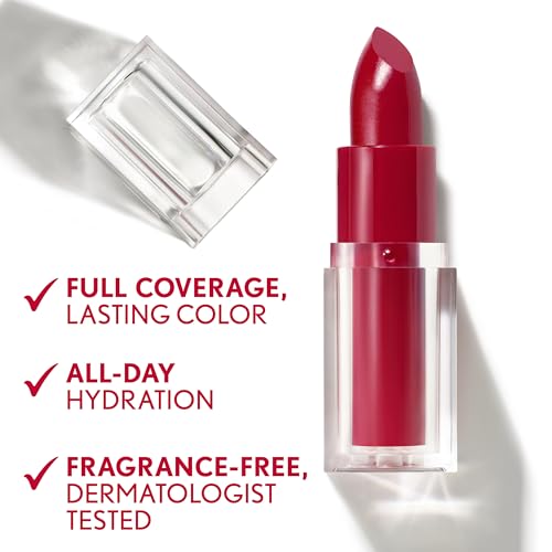 CoverGirl Clean Lip Color, Romance Mauve, Satin Finish, Squalane, Avocado & Aloe, Carmine-Free, Non-Drying, 0.12oz