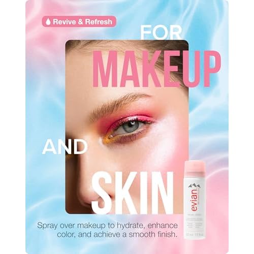 Evian Facial Spray 24/7 Kit - Hydrating Mineral Water Mist for Face & Skin - Refreshes Makeup, Sets, & Tones - Travel-Friendly Sizes for Daily Moisture Boost