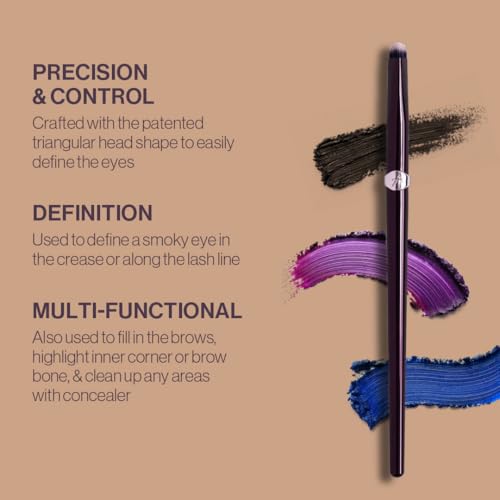 Anisa Beauty Eye Pinnacle Detail Brush ? Precision Brush for Eyeshadow, Eyeliner, and Brow Definition ? Soft, Synthetic Fibers for Targeted Application