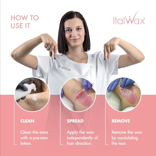 Italwax Top Line Pink Pearl Hard Wax Beads 1.65 lb (750 g) ? Semi-Creamy Unscented Hard Wax for Facial Areas, Strong from First Pull, Suitable for Sensitive Skin, Professional Use ? Made in Italy
