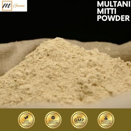 100% Pure Natural 2 Lbs Bulk Pack Purified Multani Mitti Mud | Fullers Earth Clay Powder Cosmetic Grade | Natural Face Mask 2 Pounds / 908 GMS