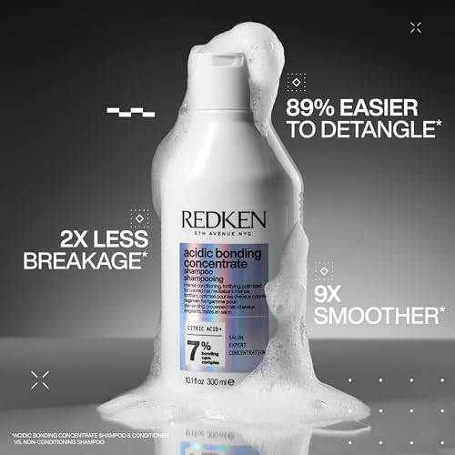Redken Acidic Bonding Concentrate Mini Kit ? Strengthening Shampoo, Conditioner & Leave In Treatment for Damaged Hair, Reduces Breakage & Split Ends, Travel Size