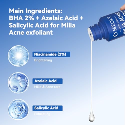 Milia Remover for face and eyes: Milia remover treatment with 3% Salicylic Acid for Acne exfoliant, Advanced formula for Men and Women 30ML