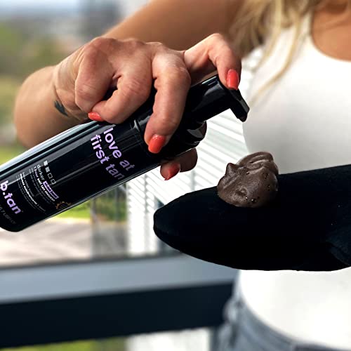b.tan Blending Brush & Body Mitt Bundle | Airbrushd Blending Brush with I Don't Want Tan On My Hands Self Tanning Applicator Mitt