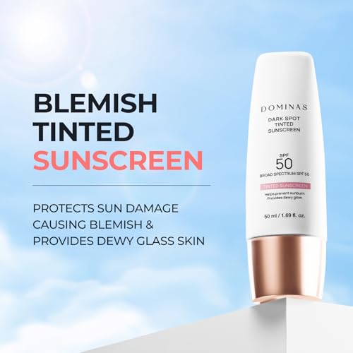 DOMINAS Advanced Korean Cream (1.76oz) + Tinted Sunscreen SPF 50+ (1.69oz) ? Korean Skincare Duo for Even Tone, UV Protection & Blemish Coverage ? With Panthenol, TECA, Chrysin, Moringa