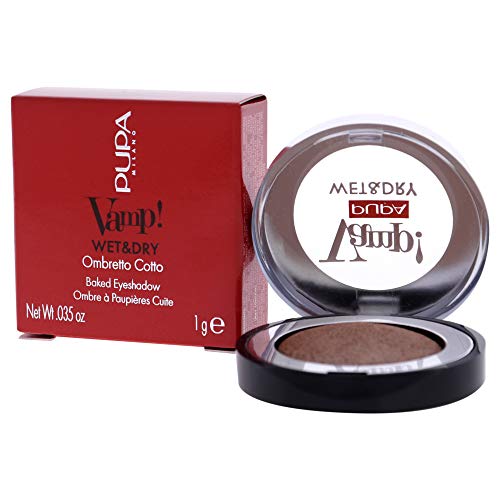 Pupa Milano Vamp! Wet And Dry Baked Eyeshadow - Radiant And Vibrant Effect - Low Allergy Risk, Ophthalmologically Tested, Paraben Free, Wet And Dry Dual Use - 103 Rose Gold - 0.035 Oz