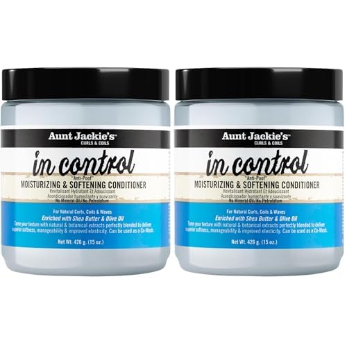 Aunt Jackie's in control 15oz - "Anti-Poof" Moisturizing & Softening Conditioner (Pack of 2)