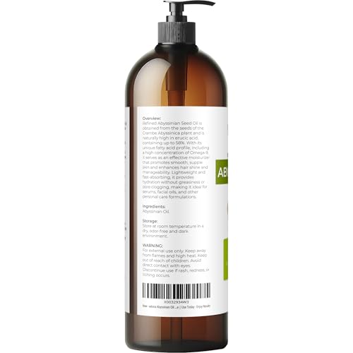 velona Abyssinian Oil 32 Fl Oz | 100% Pure and Natural Carrier Oil | Hair, Body Care | Use Today - Enjoy Results