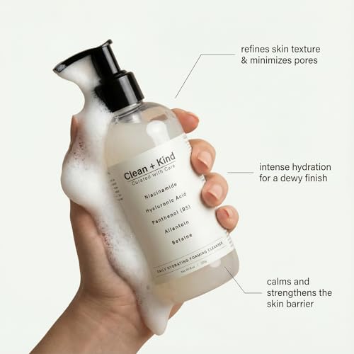 Daily Facial Cleanser for Sensitive Skin ? Gentle Non Stripping Face Wash with Niacinamide & Hyaluronic Acid ? Removes Makeup, SPF & Oil While Supporting Skin Barrier