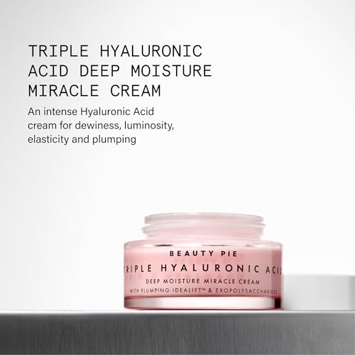 Beauty Pie Triple Hyaluronic Acid Deep Moisture Miracle Cream 50ml ? Hydrating Face Moisturizer for Plumping, Firming & Anti-Aging